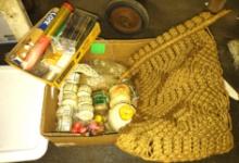 MACRAME + SUPPLIES, COTTON CORD, ETC - PICK UP ONLY