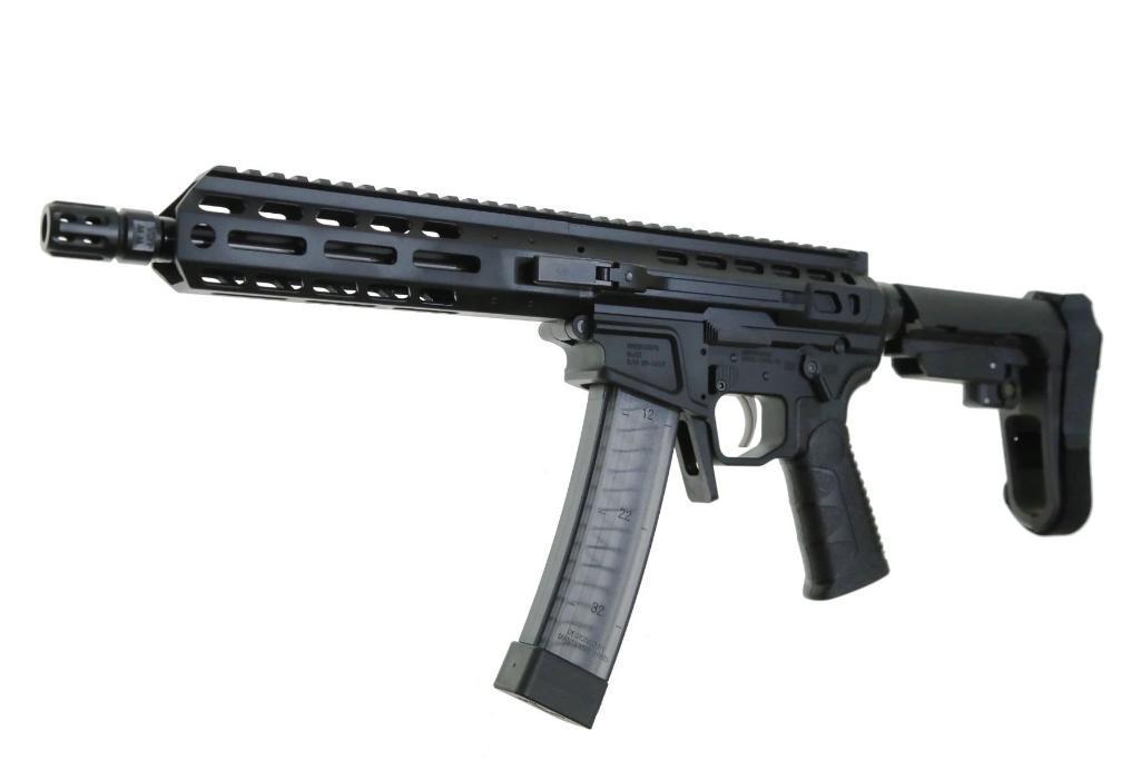 Wraithworks WARSCORP9 Side-charging AR Pistol - Black | 9mm | 8.5" Barrel | 7" M-LOK Rail | SBA3