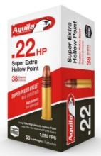 Aguila 1B220335 Super Extra Rimfire 22 LR 38 gr Copper Plated Hollow Point CPHP 50 Per Box