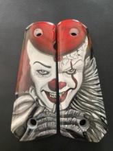 Custom 1911 Grips - Hand Painted - Penny Wise Clown