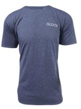 Glock - Pistol Flag Heather Navy Cotton/Polyester Short Sleeve Large Semi-Fitted