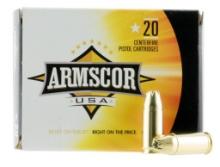 Armscor AC97N USA 9mm Luger 124 gr Jacketed Hollow Point JHP 20 Per Box
