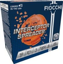 Fiocchi 12CPTR8 Exacta Target Interceptor Spreader 12 Gauge 2.75 1 oz 1300 fps 8 Shot 25 Bx