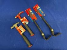 HAMMER, PRY BAR, AND MAGNETIC NAIL HOLDER CLAW HAMMER