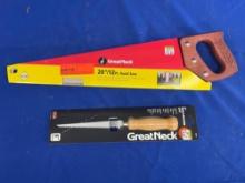 GREAT NECK HAND SAW AND WALL BOARD SAW