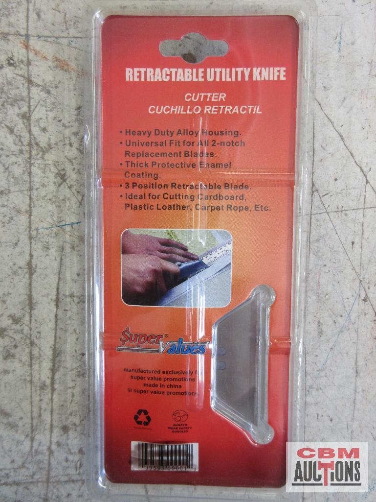 Super Value 10pc Utility Knife Blades - Set of 2 Super Value Retractable Utility Knife - Set of 2