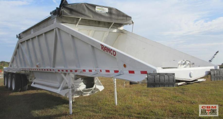 1995 Ranco Tri-Axle Belly Dump Trailer, Pup Trailer Hitch, Ranch Manufacturing Vin #