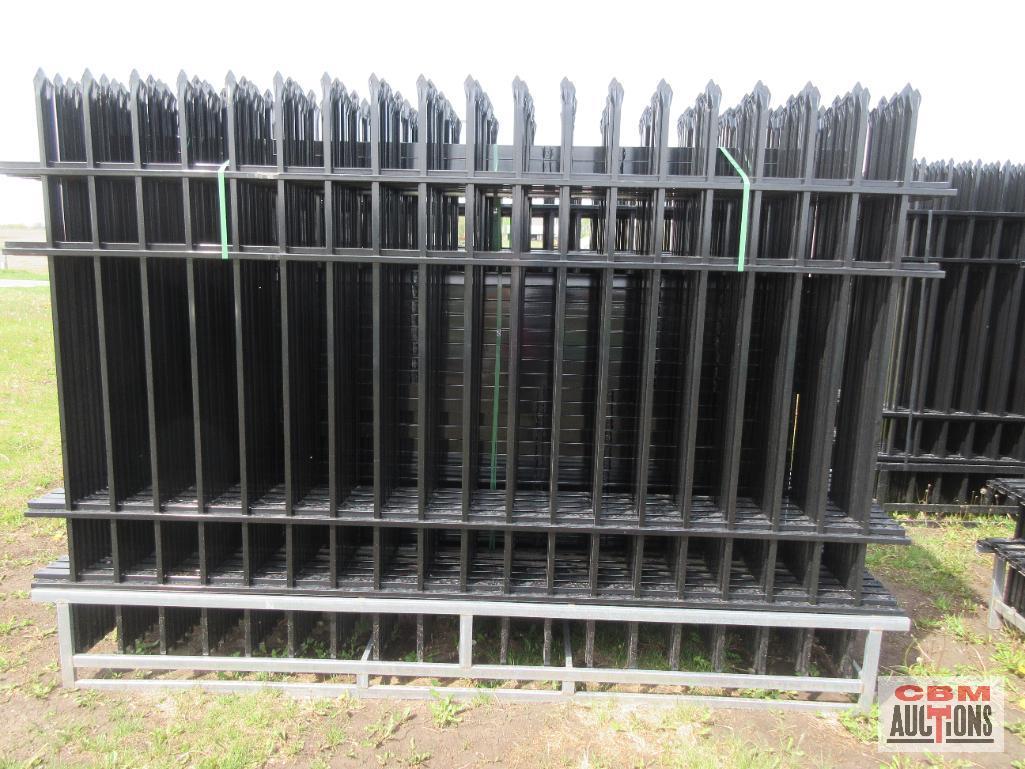 Diggit (22) 7' x 10' Wrought Iron Site Fence Panels With (23) Posts Powder Coated With Connectors