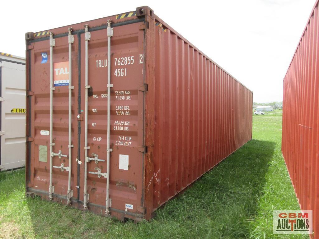 2008 40' Cargo Shipping Container, External Length: 40' External Width: 8' External High Cube