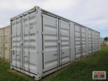 2024 40' Cargo Shipping Container 4?92" Double Doors On The Side And Rear Doors, One Trip Use