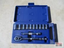 Williams 12pc Metric 1/2" Drive, 12pt Chrome Socket Set (12mm to 24mm) w/ Molded Storage Case 1/2"