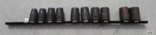 Snap-On 10pc. 1/4" Drive 6pt, Impact Socket Set w/ Storage Rail... *HRM