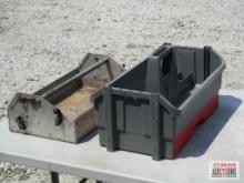 Metal Tool Caddy... Plastic Tool Caddy w/ Drawer & Misc. Supplies... *GRF