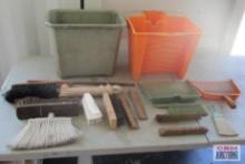 Gray Garbage Can The Paint & Project Tray Orange Tub Dust Pans... Broom Heads Hand Brooms Rope &