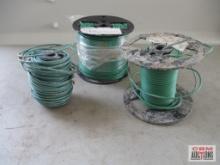 3 Partial Spools of Green Tracer Wire... *BLT