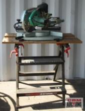 Hitachi C8FB2 8-1/2" Slide Compound Saw, 115V, 60Hz, 9.5A w/ Sears Craftsman Stand - Seller Says