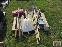 Assorted Yard Tools, Shovels and Rakes