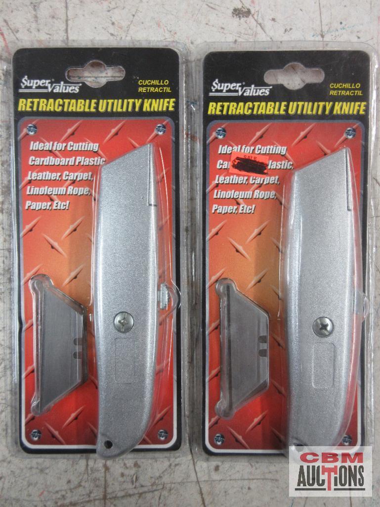 Super Value Retractable Utility Knife - Set of 2 Super Value 10pc Utility Knife Blades - Set of 2