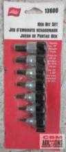 Lisle 13600 Hex Bit Set... (3/8" Drive Square. 1/8" to 3/8")