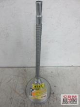 LuMax LX-1704...1-1/2 Qt. Galvanized Funnel w/ Flexible Pipe