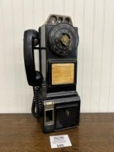 Early 1960s Automatic Electric 3 Slot Coin Payphone Telephone