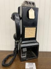 1962 Western Electric 200C 3 slot coin payphone telephone