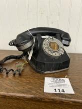 Automatic Electric model 40 desk telephone with Chrome bands and Carrying Handle
