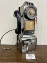 Northern Electric model 233QF 3 Slot Payphone telephone Chrome