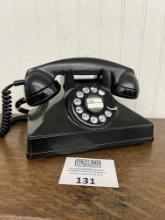 Northern Electric 1938 pyramid bakelite rotary desk telephone wired to work!