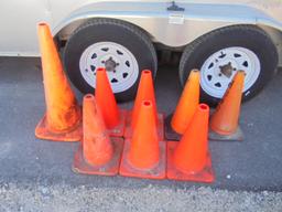 Group of 8 Assorted Safety Cones