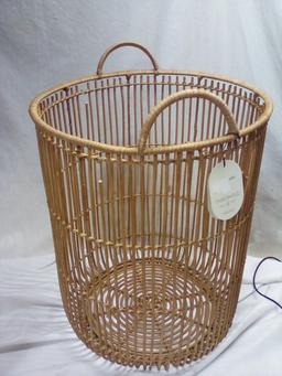Threshold Brown Wicker Basket, 20in tall