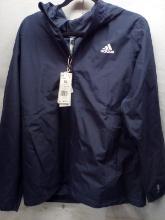 ADIDAS wind/Rain Jacket, size XL, NAVY Blue