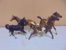Group of 4 Horse Firguines