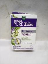 Vicks Pure Zzzs All Night Extended Release Melatonin.