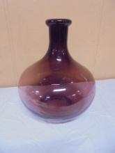Large Amethyst Art Glass Vase