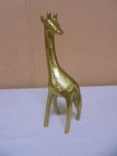 Gold Metal Giraffe Statue