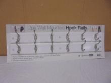 2 Pack of Brand New Wall Mount Hook Rails