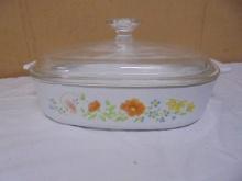 Vintage 1.4 Liter Corningware Wildflowers Casserole Dish w/ Lid