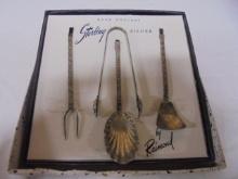 Vintage Hand Wrought Sterling Silver 4pc Serving Set