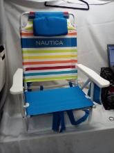 Nautica Folding Beach Chair with Back Pack Carrying Straps