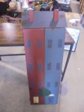 Painted Wood House Wall Cabinet w Fold Down Ironing Board
