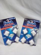 2 Packs of 4 Fnish In-wash Dishwasher Cleaner Pods