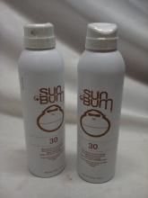 2 Cans of SumBum 30SPF Sunscreen