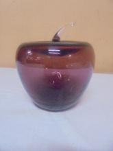 Purple Art Glass Apple