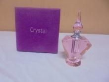 Beautiful Pink Crystal Perfume Bottle
