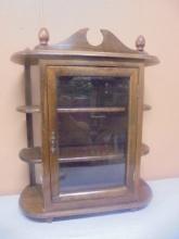Wood & Glass Small Curio Cabinet