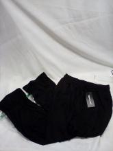 Dibaolong Black Tie Front Flared Yoga Pants w/ Pockets