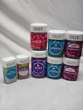 8Pc OLLY Lot- 2 Immunity, 1 Mood, 1 Elderberry, 1 Sleep, 1 Stress