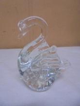Beautiful Art Glass Swan Paperweight