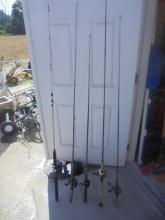 Group of 5 Assorted Rod & Reels